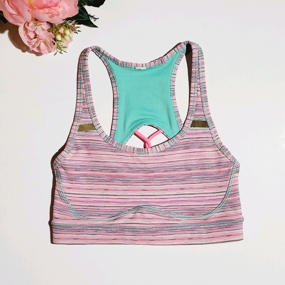 LULULEMON Sweaty Or Not Bra II Cyber Stripe 2 - Picture 2 of 13